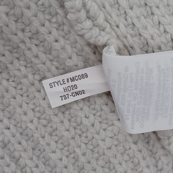 Madewell Pointelle Half Zip Pullover Sweater SZ M Women Preppy Heather Blizzard - Picture 12 of 12